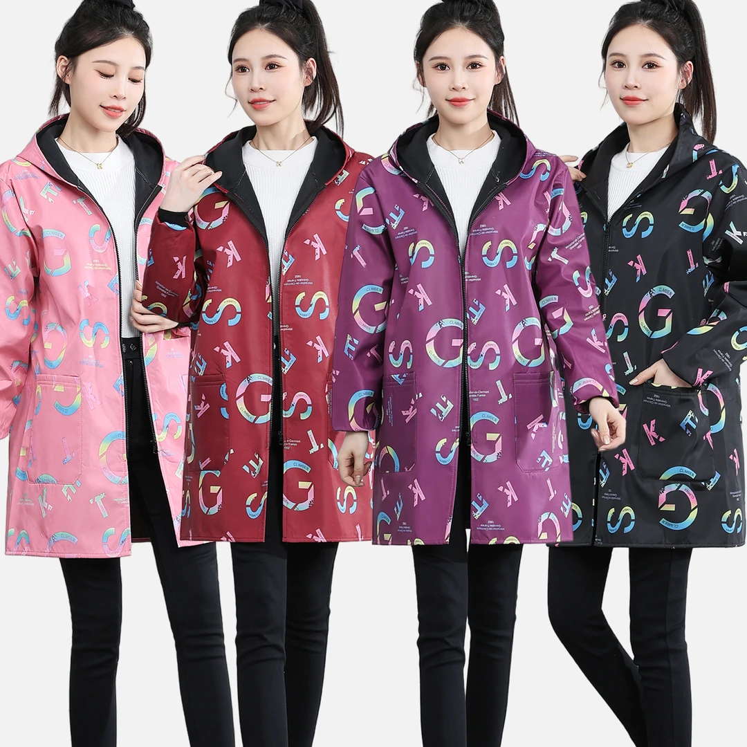 罩衣成人防水加绒男女士工作服家用防污防尘耐脏长袖围裙秋冬新款