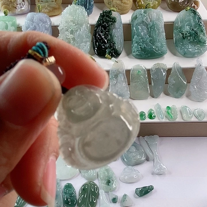 颈饰未镶嵌翡翠天然翡翠