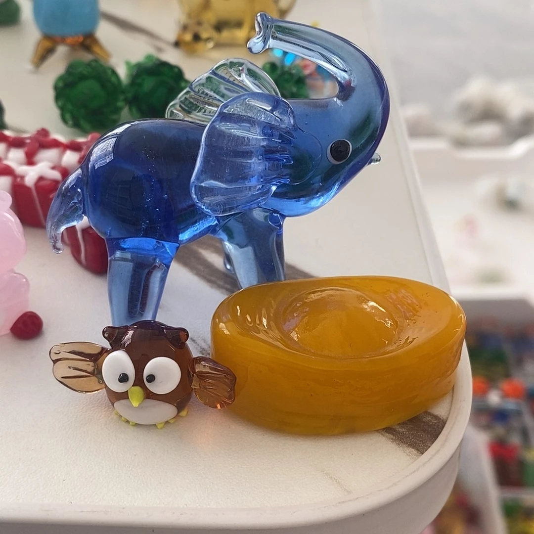 柳*全品手工琉璃大象