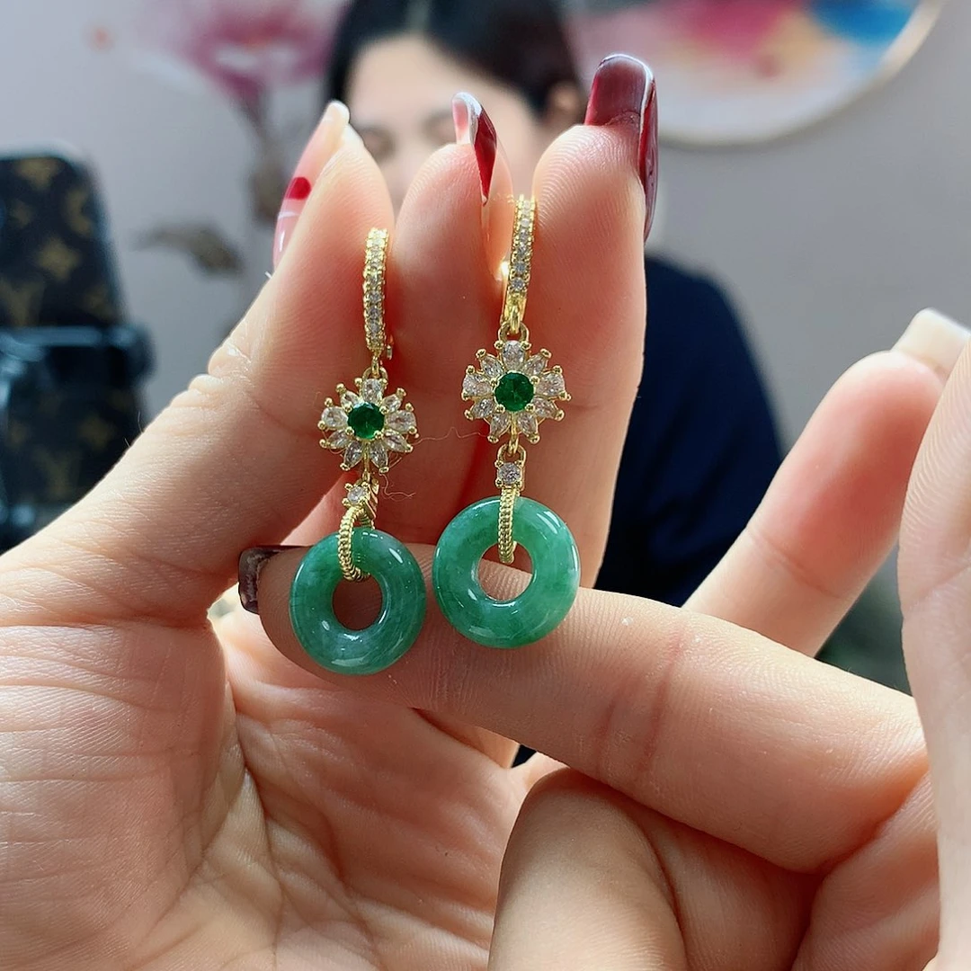 【闪购商品】翡翠耳饰未镶嵌，