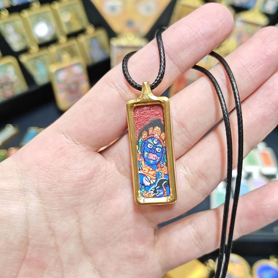 吊坠七****水纯手绘黑c唐卡