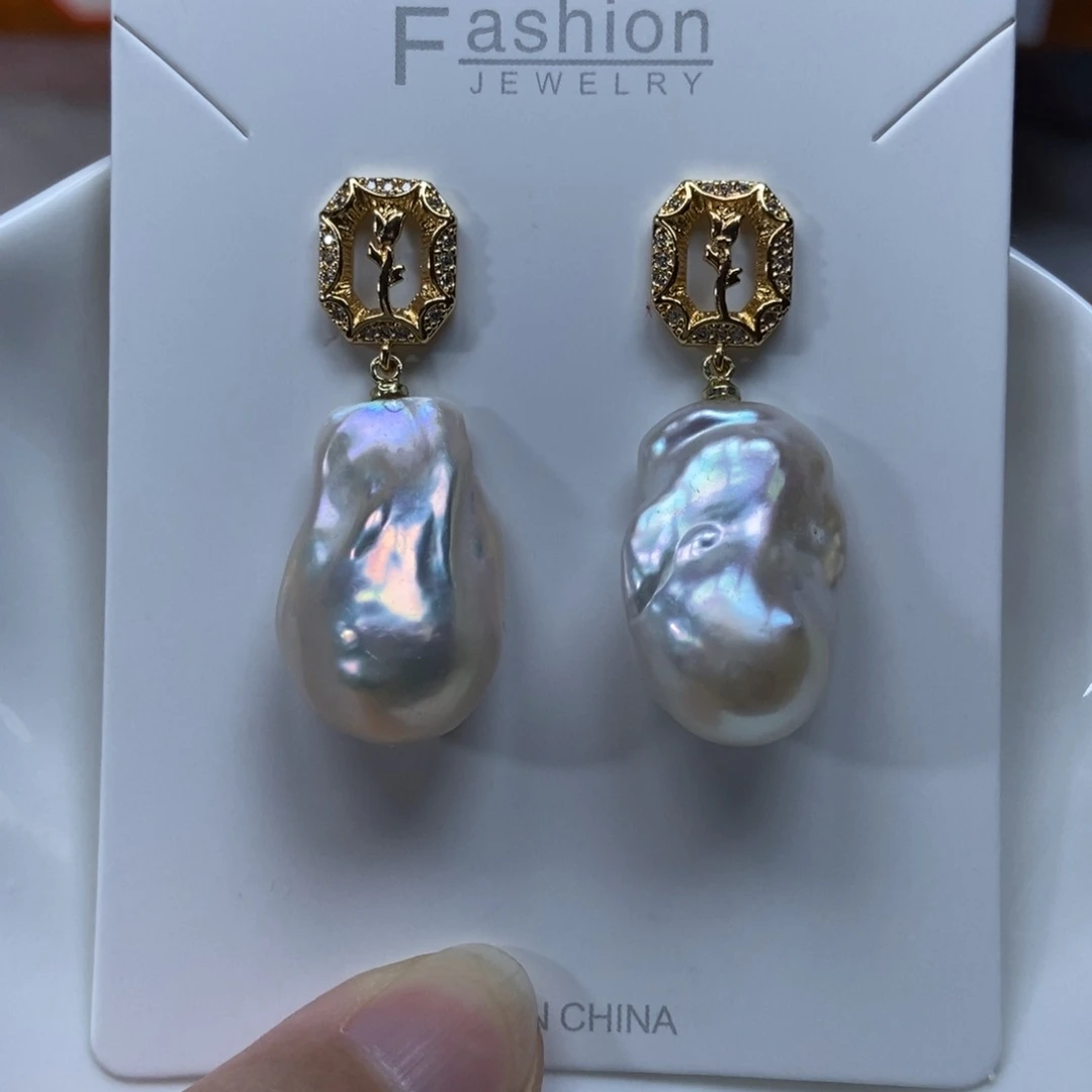淡水珍珠耳环合金特价808