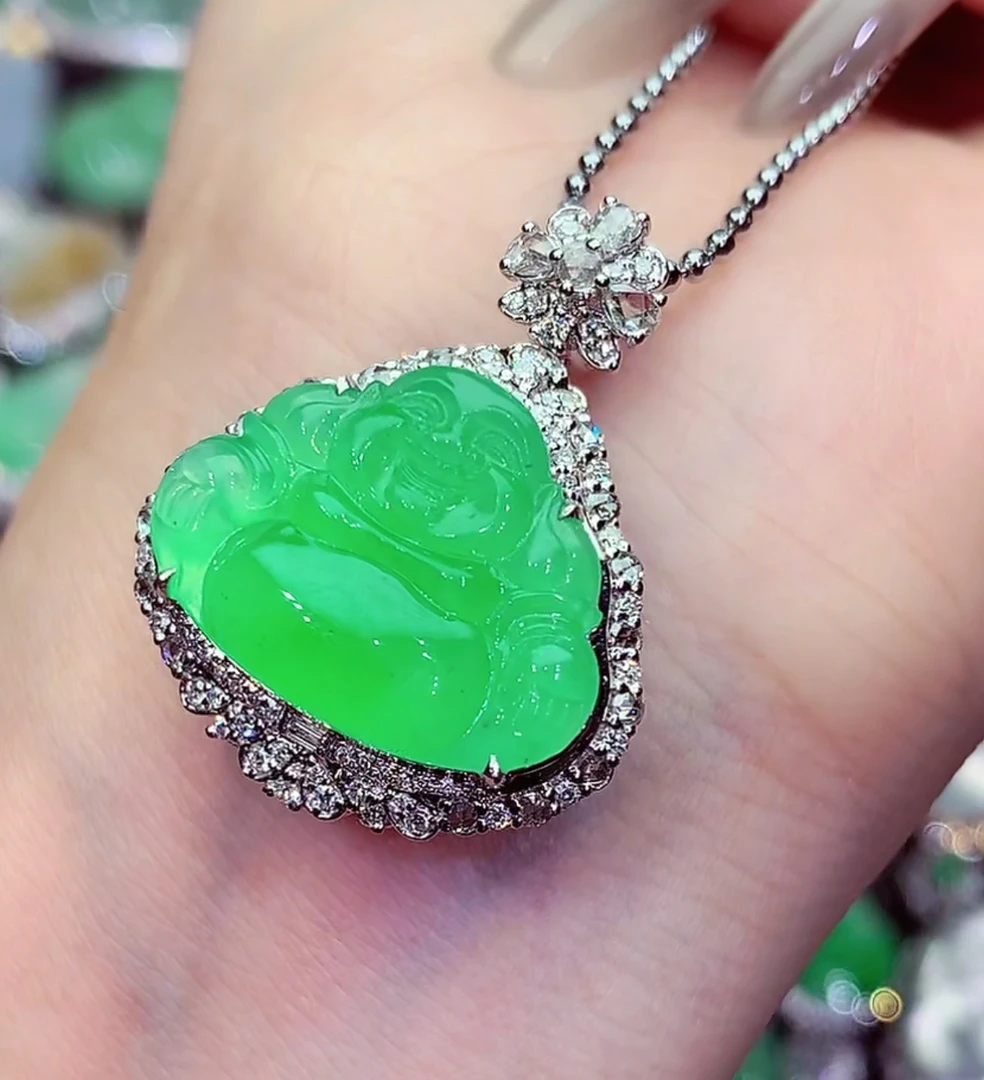 缅甸翡翠满绿葫芦