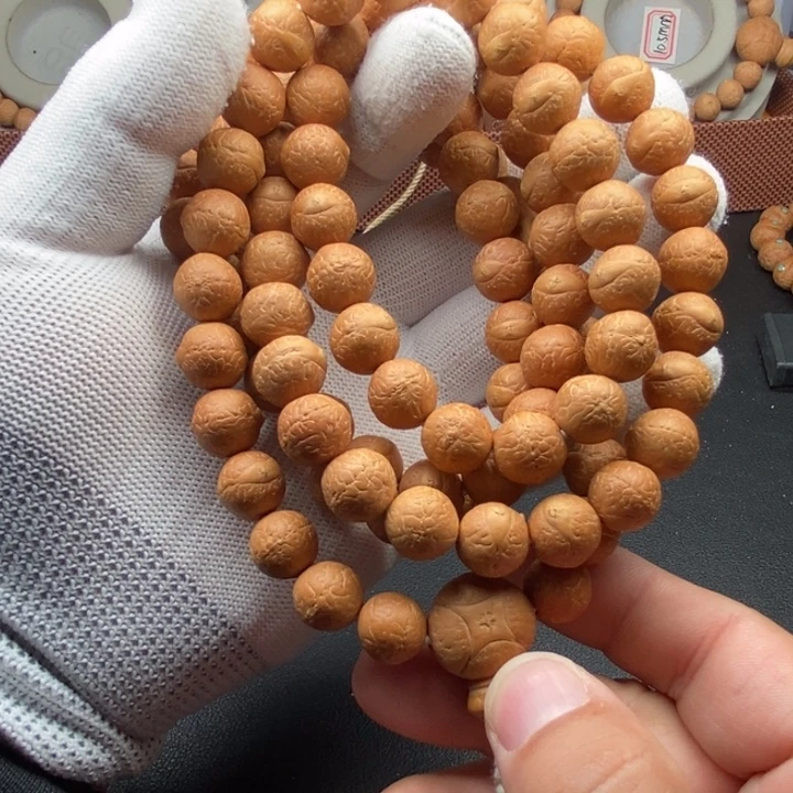 手串凤眼菩提12mm110颗粉红皮头货