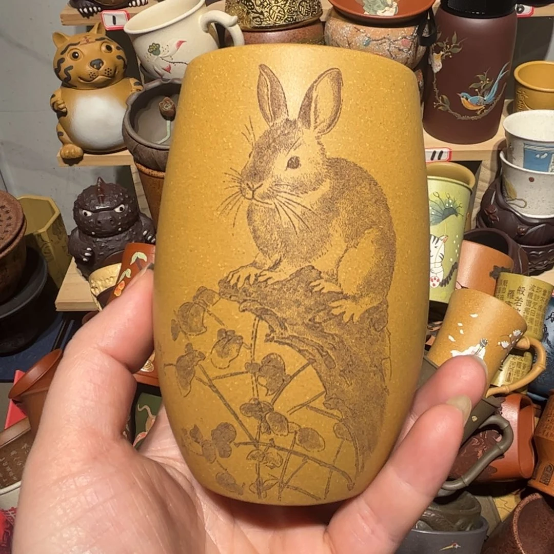 紫砂茶杯宜兴紫砂主人杯