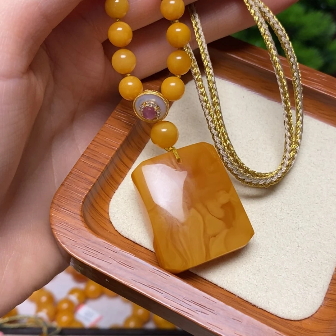 【闪购商品】蜜蜡颈饰未镶嵌项链
