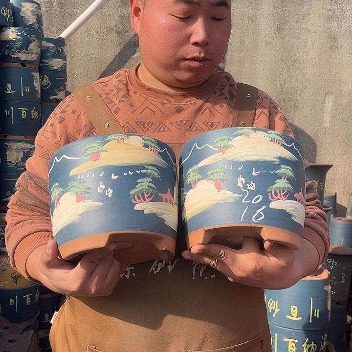 紫砂紫砂花盆盆栽