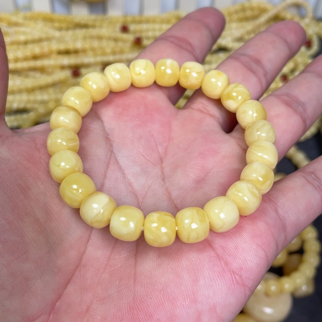 未镶嵌蜜蜡裸石蜜蜡手串9.5mm