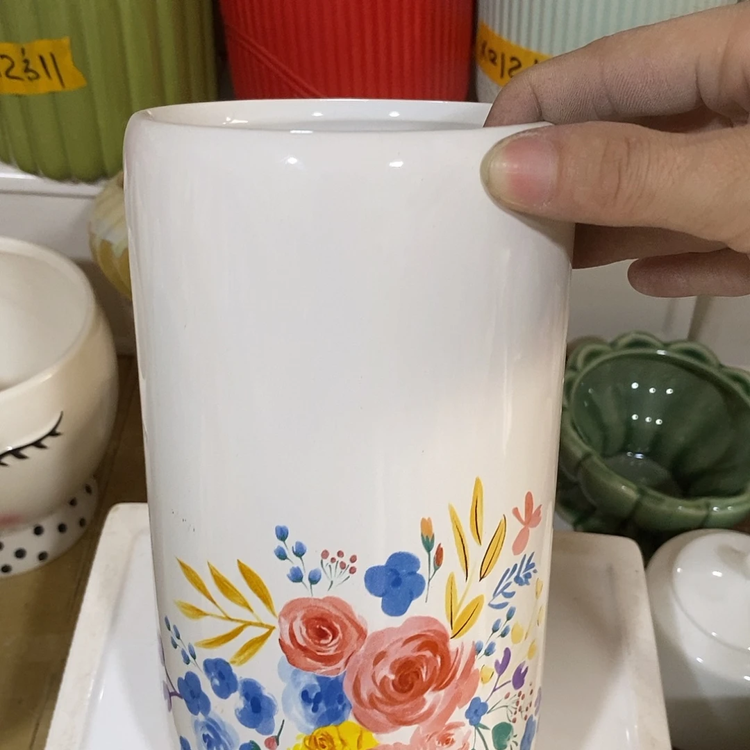 摆件水培陶盆无孔 瑕疵介意勿拍