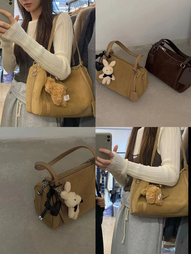 L-H60695#『质感贼好！』韩系高级精致单肩斜挎包【真真】（26*10*17）