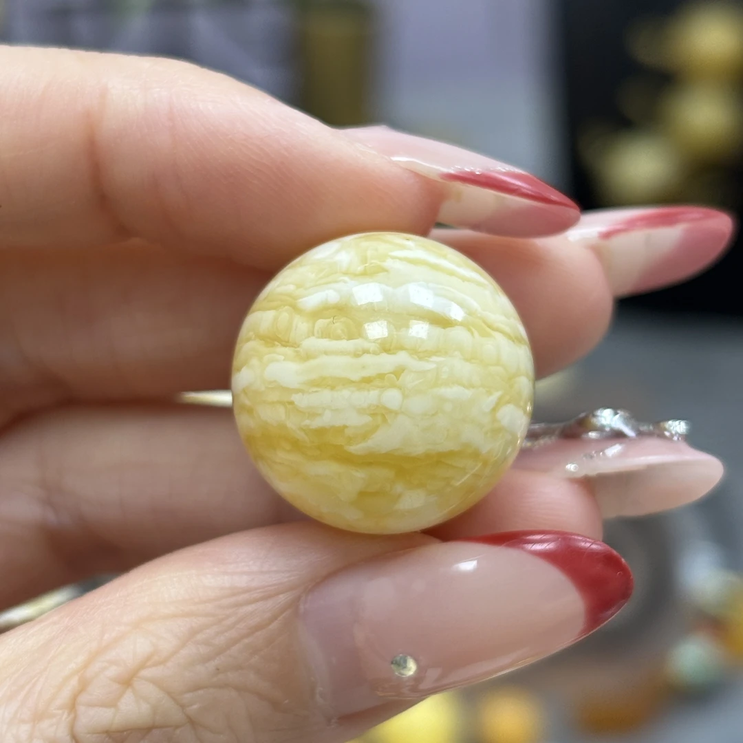 20.0mm 小妖珠宝天然原矿琥珀蜜蜡