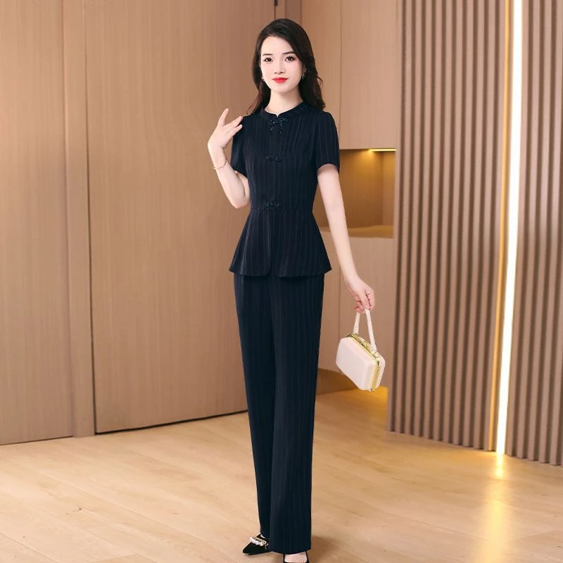 拉夏贝尔女装新中式国风套装2025新款夏妈妈年轻时尚时髦洋气减龄