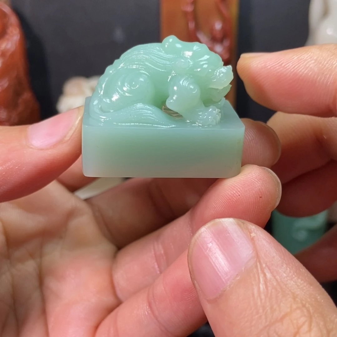 寿山石印石梅子青