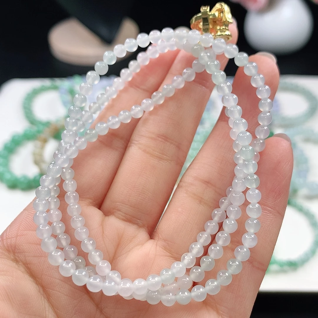 翡翠未镶嵌手链3.7mm