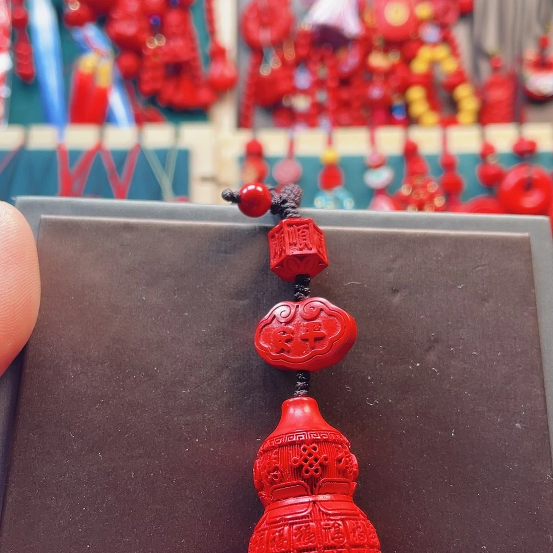 天然辰砂平安福顺钥匙扣包挂车挂