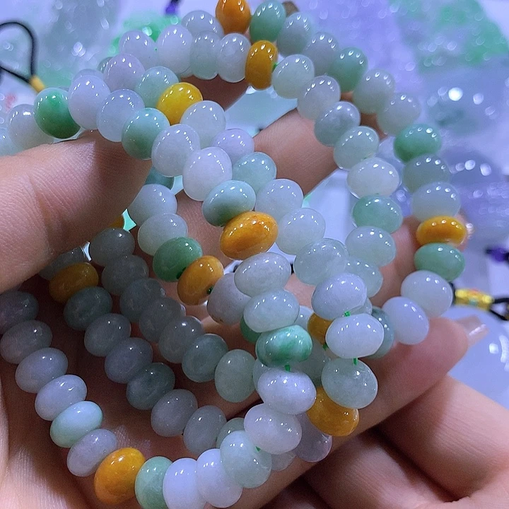 翡翠未镶嵌颈饰天然翡翠A货手串多样性发货发其一