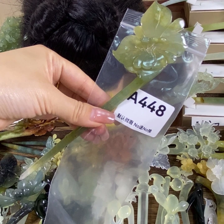 蛇纹石玉未镶嵌发饰