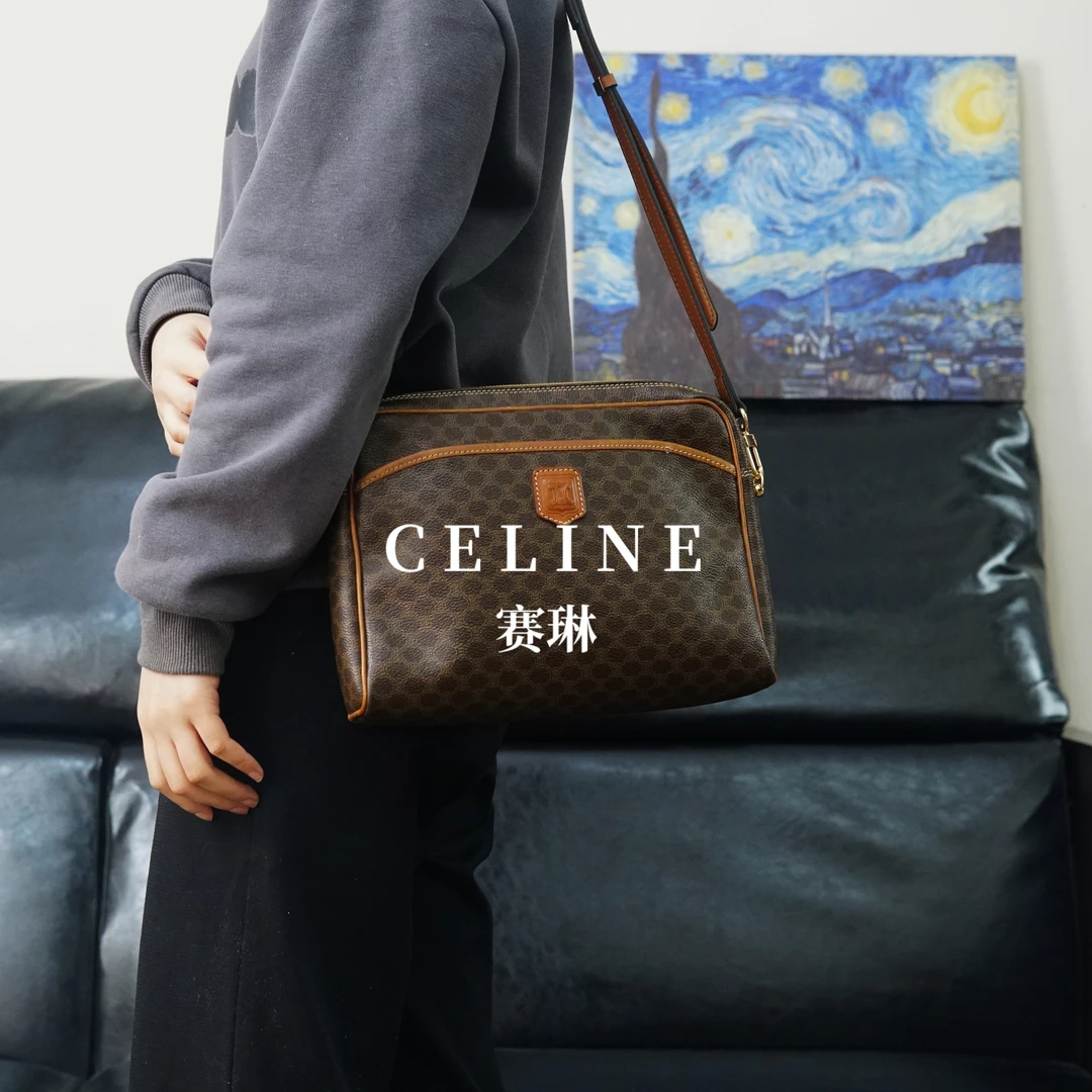 95新 Celine/思琳 老花斜挎包/JJ02708049/8049