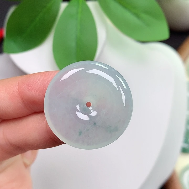 颈饰未镶嵌翡翠平安扣 27.6x5.8mm