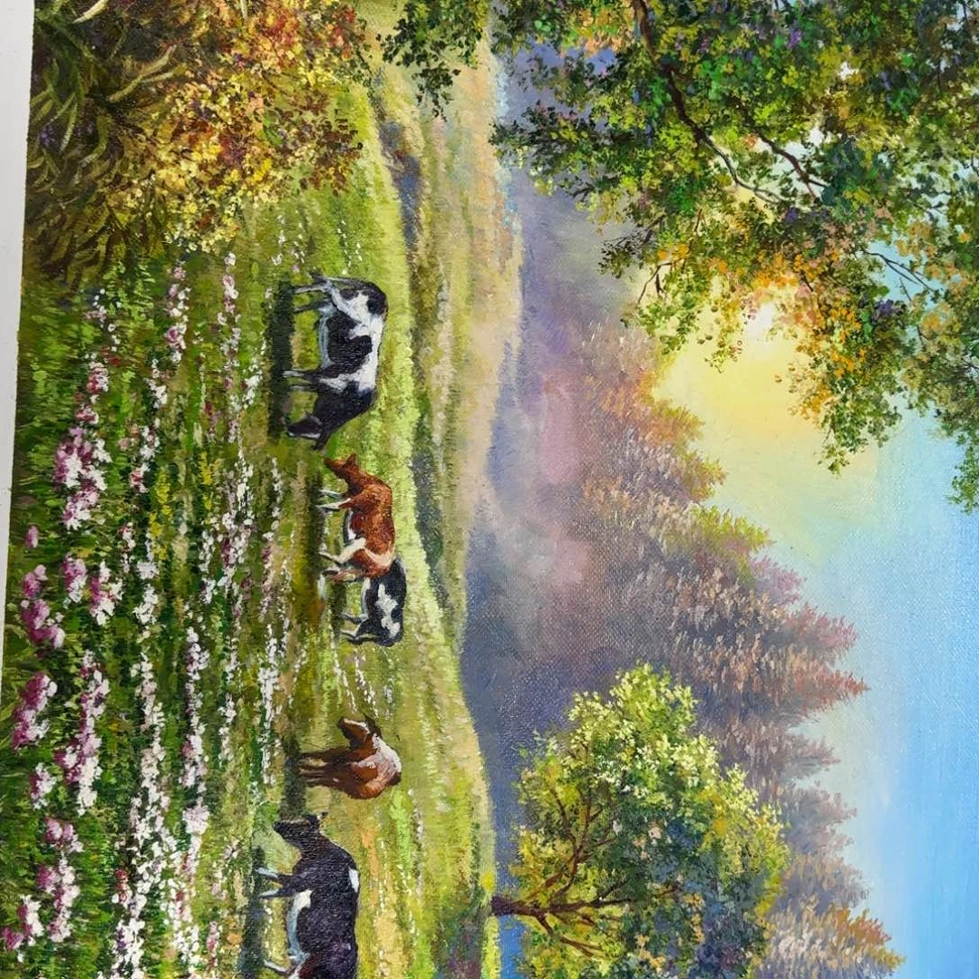 油画一起加油努力