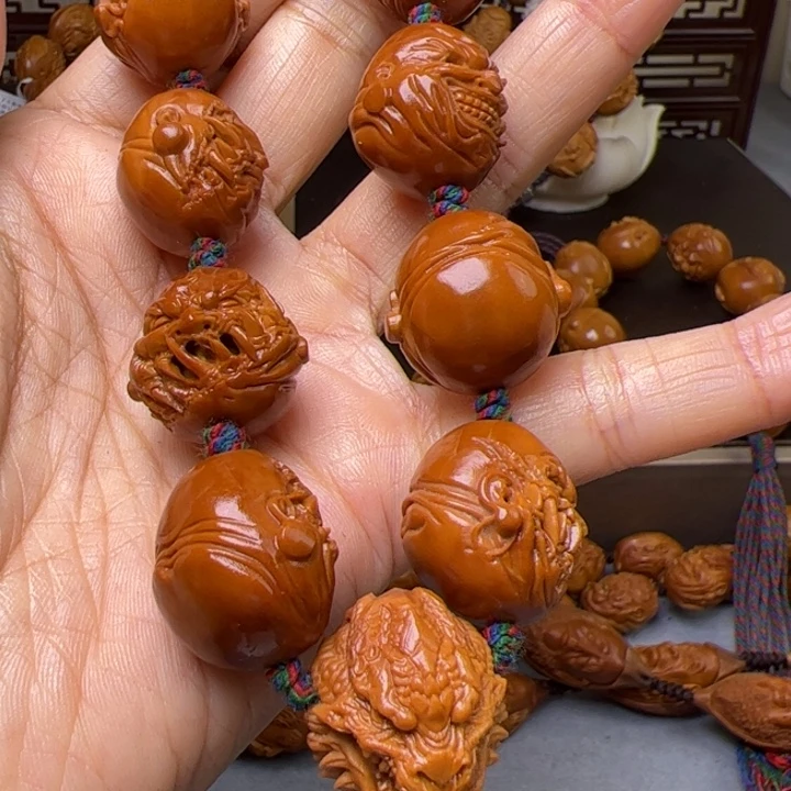 狼***草橄榄核手串/手链橄榄核