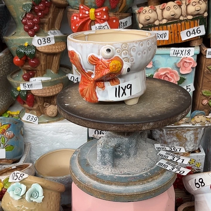 紫砂花盆粗陶材质多肉花盆