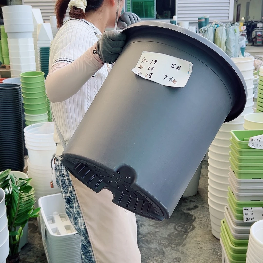 瑕疵四季盆8#灰黑色4个无托
