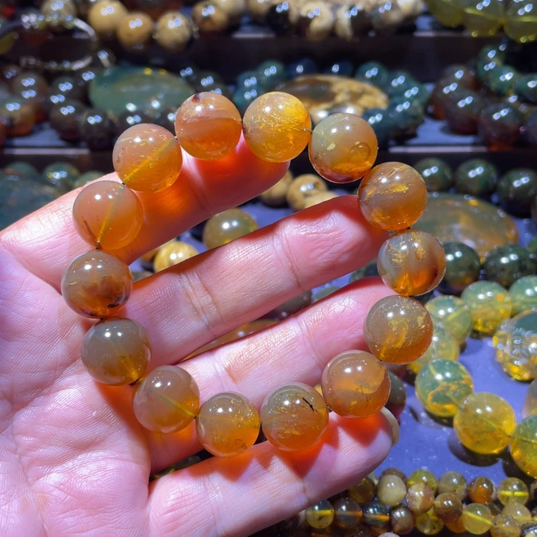 琥珀未镶嵌手链天然