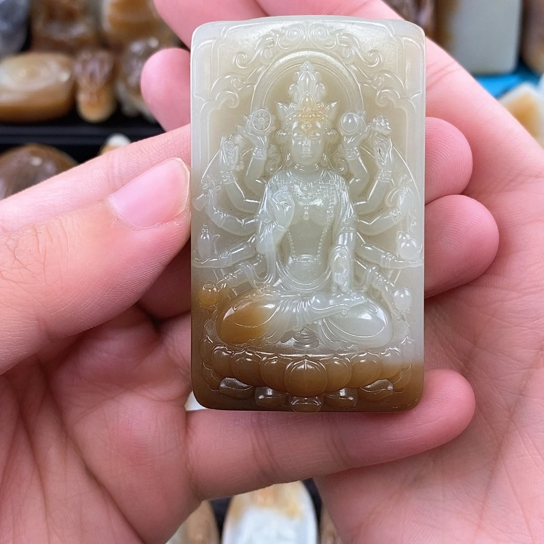 和田玉未镶嵌挂件