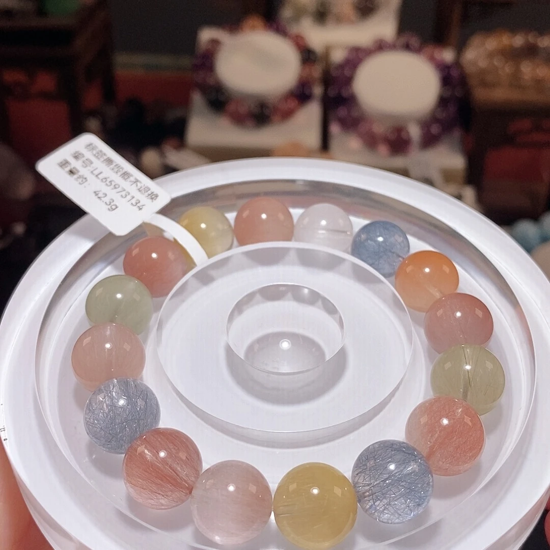 水晶手链未镶嵌F彩兔毛12.3