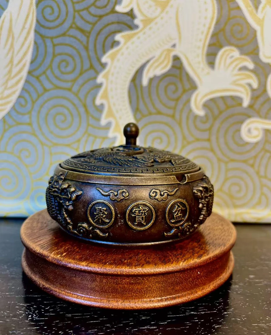 【闪购链接】铜龙凤呈祥烟灰缸