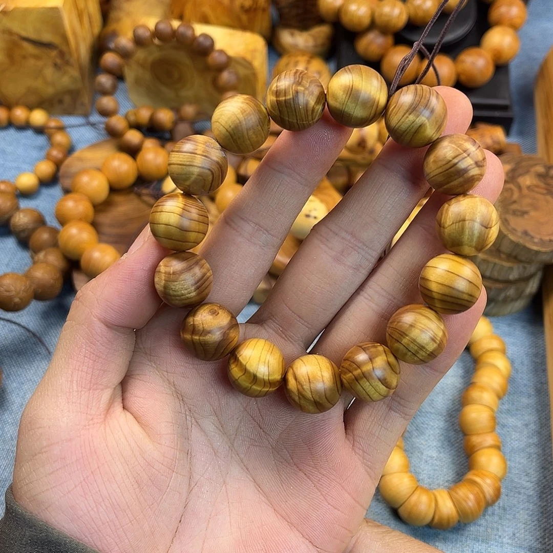 手串/手链柏木（崖柏）15黑金闪电虎皮纹