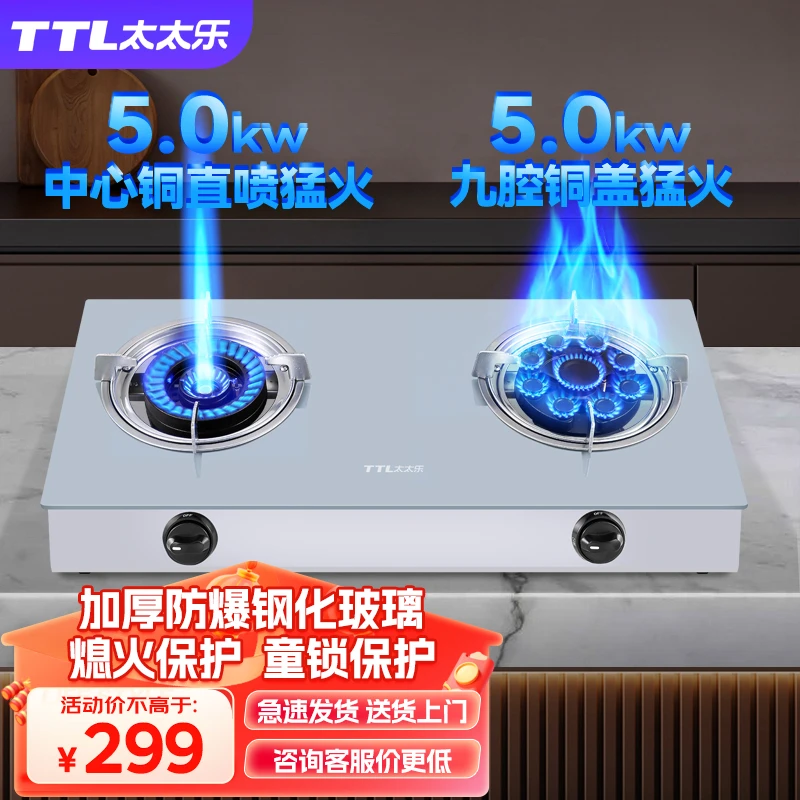 TTL/太太乐煤气灶双灶台式煤气炉老式炉具出租房农村液化气燃气灶