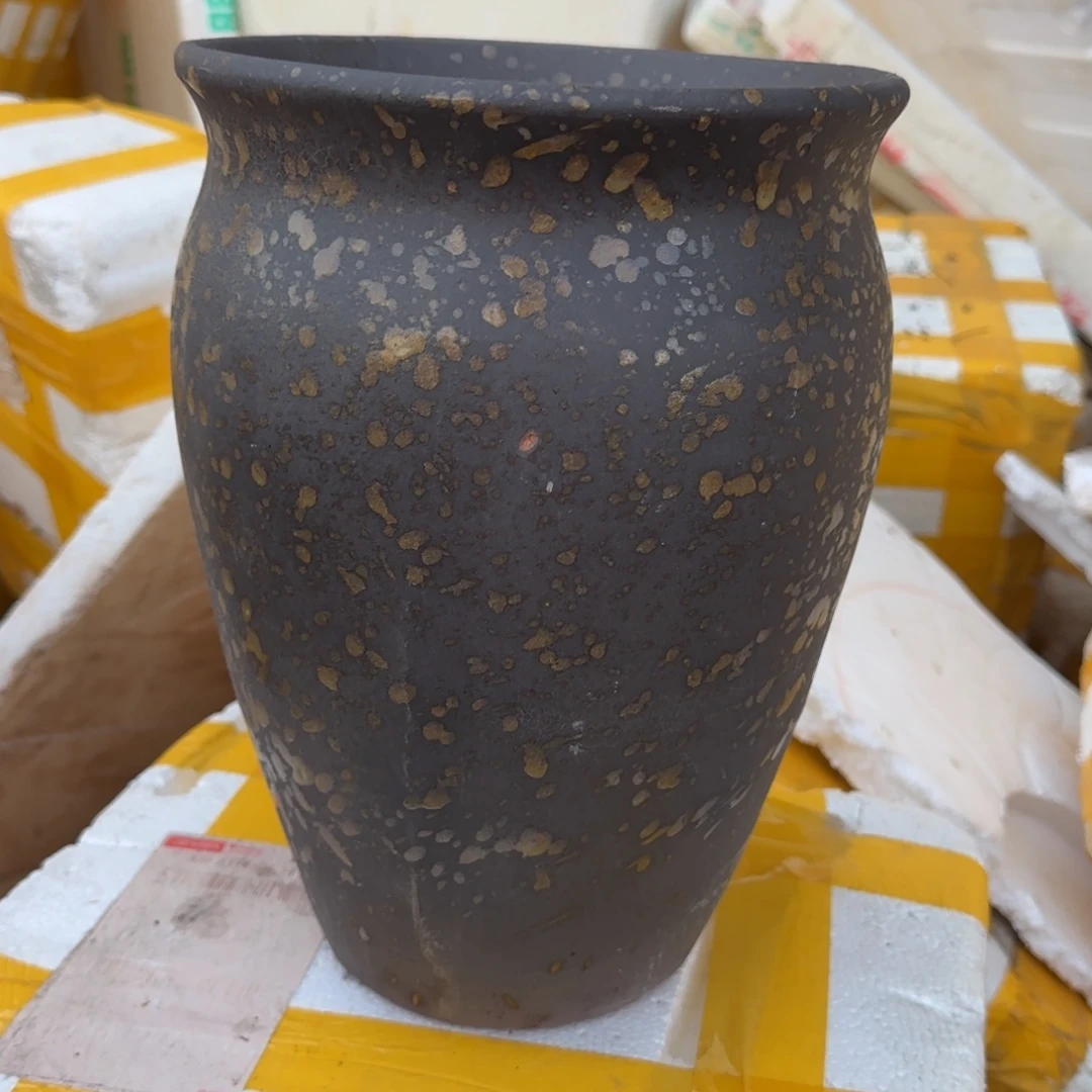 紫砂花盆口20高29宜兴紫砂瑕疵