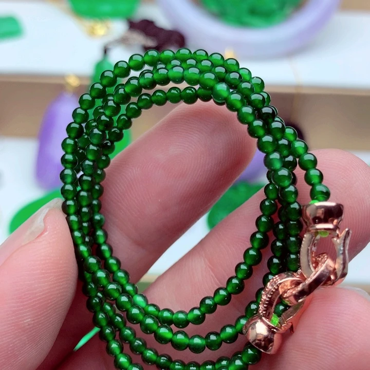 翡翠未镶嵌毛衣链