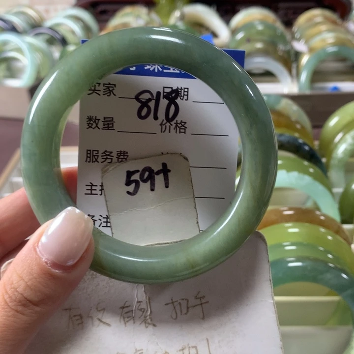 未镶嵌蛇纹石玉手镯818