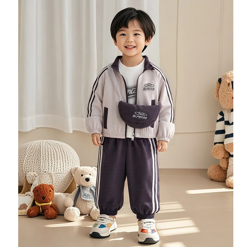 (编码101-201-301-401)2025新款男童秋季套装儿童春秋装衣服韩版