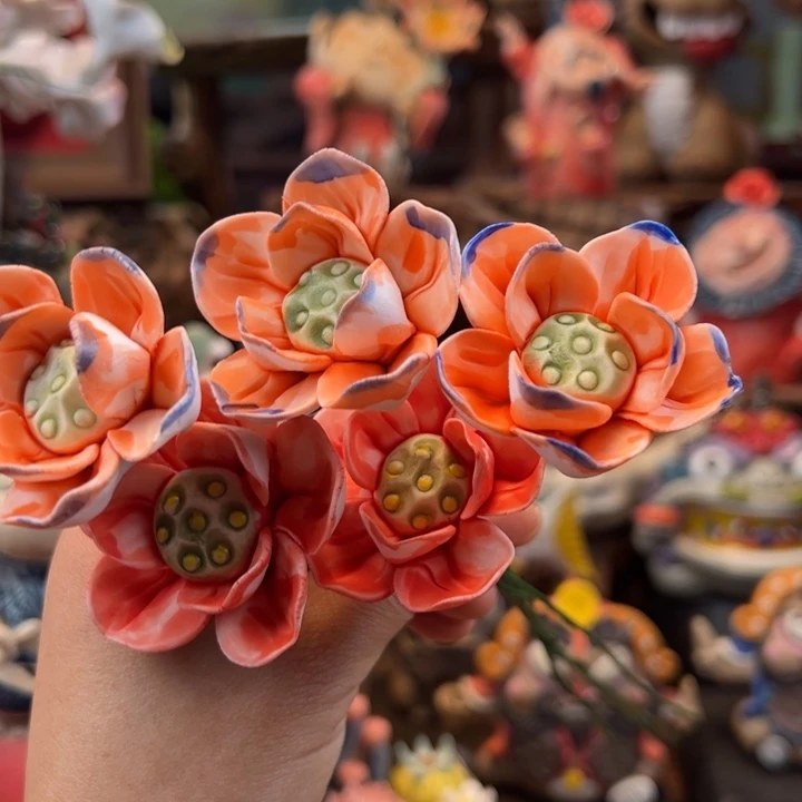 陶摆件小镇青花每日有新品