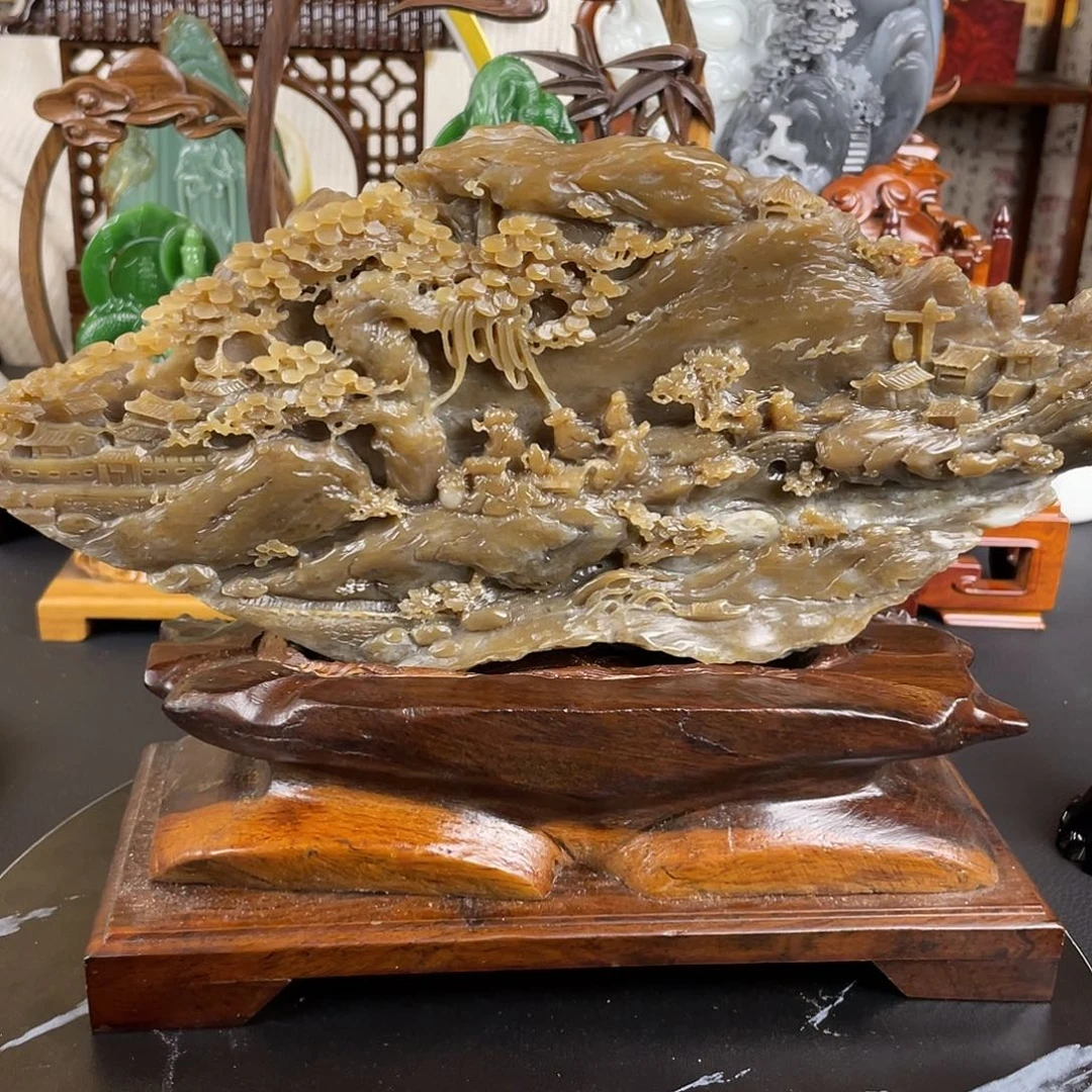 和田玉未镶嵌摆件