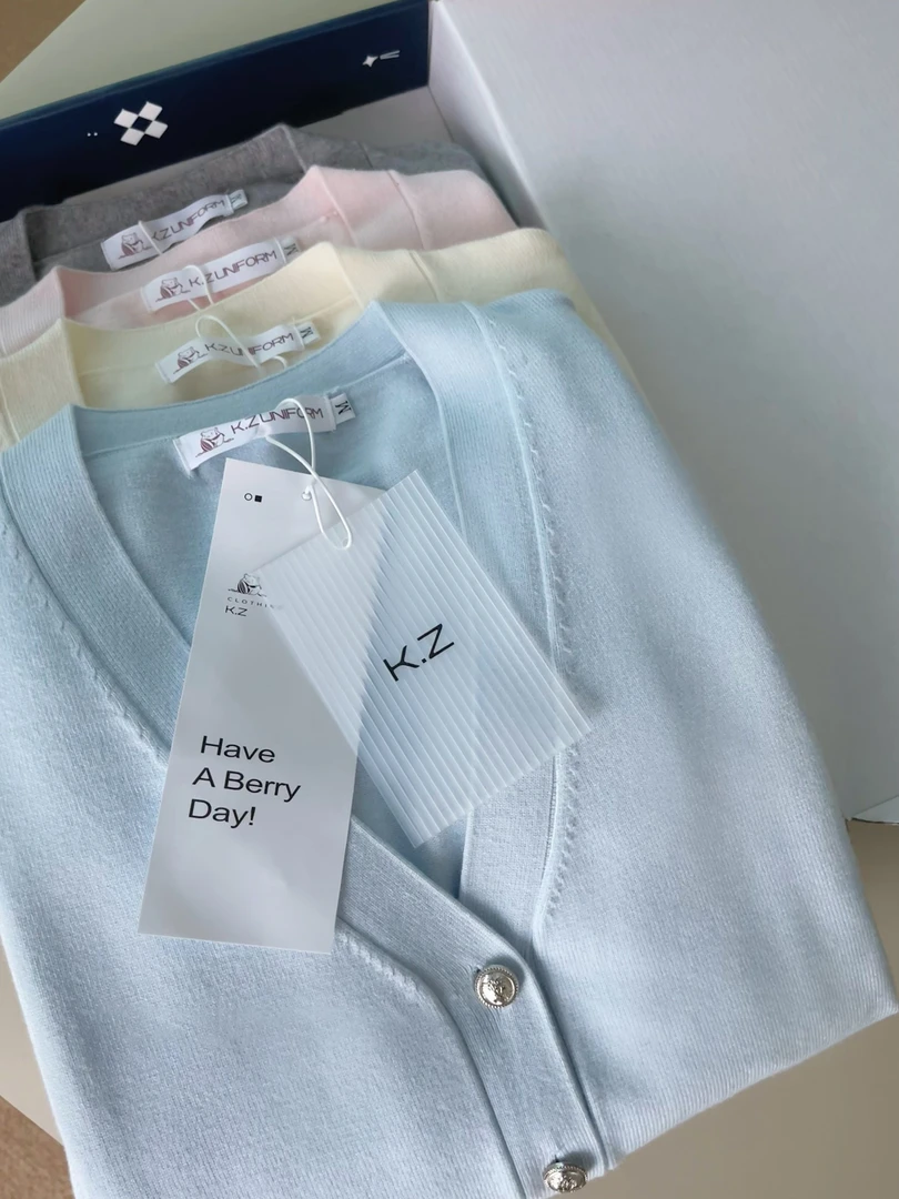 葵子JK毛衣开衫银扣多色毛衣针织外套学院风jk制服上衣针织开衫