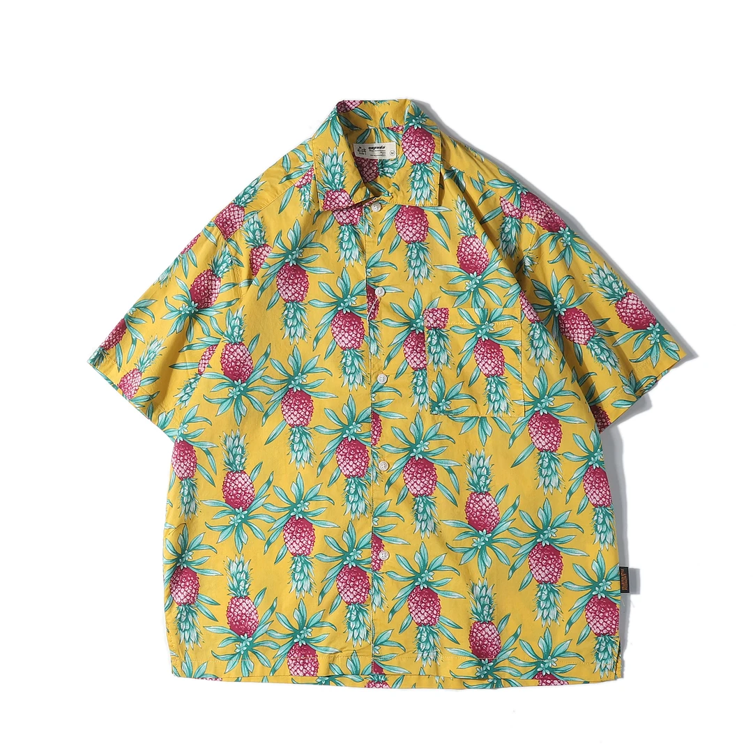 沙滩凉快高端复古夏季潮流美式日系夏威夷衬衫GS1182