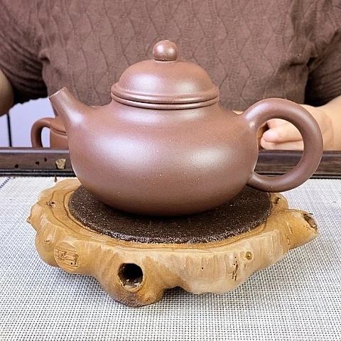 紫砂茶壶宜兴紫砂老紫泥350c c