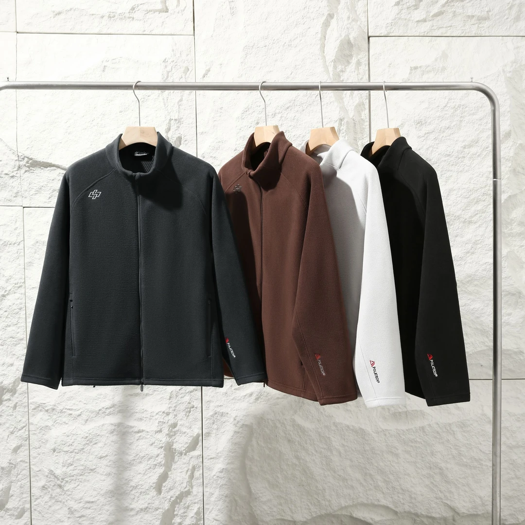 轻暖锁温情侣抓绒衣 通勤运动双用 弹力暖绒内搭弹力外套