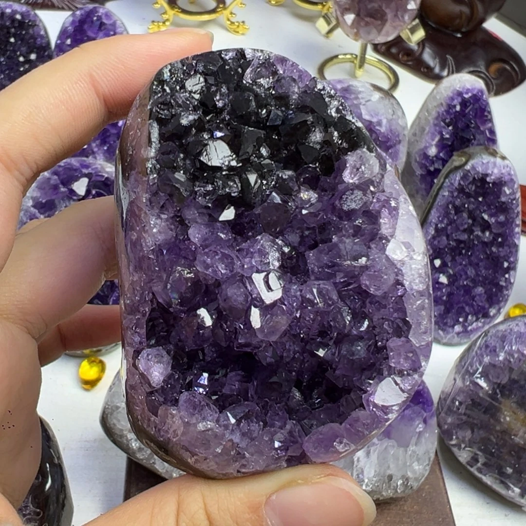 紫晶摆件未镶嵌紫水晶