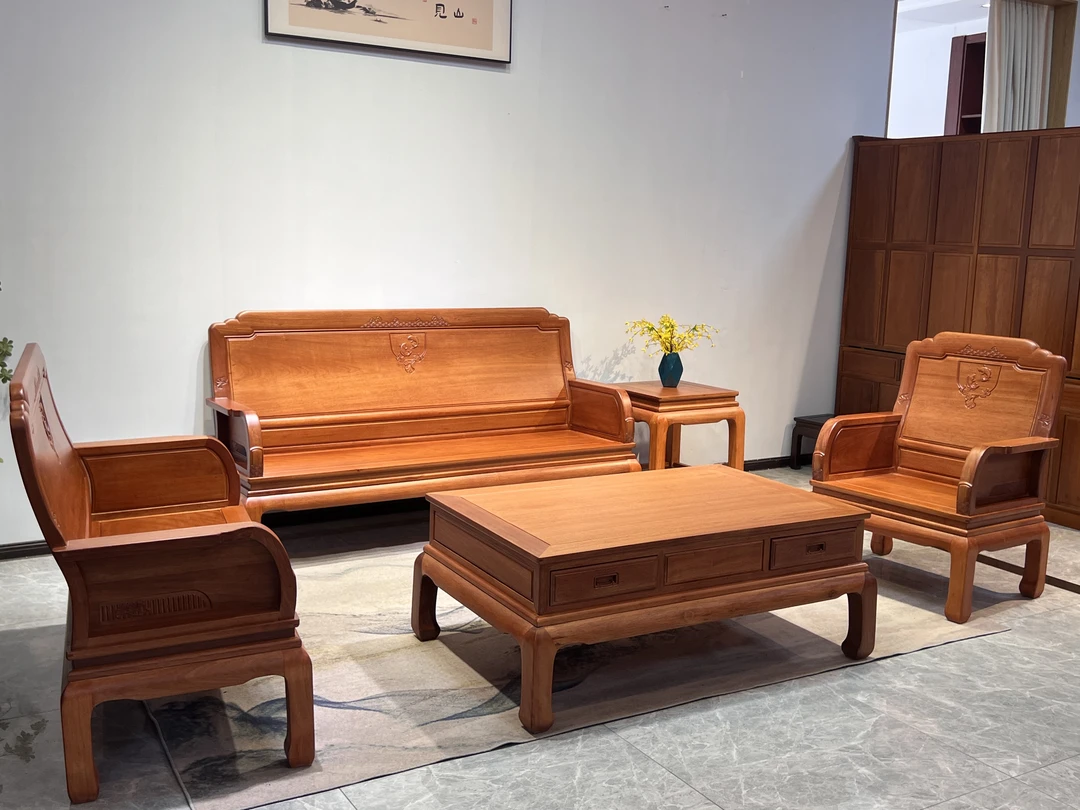 金鲤鱼沙发小户型经济实木榫卯工艺中山源头货客厅古典简约新中式