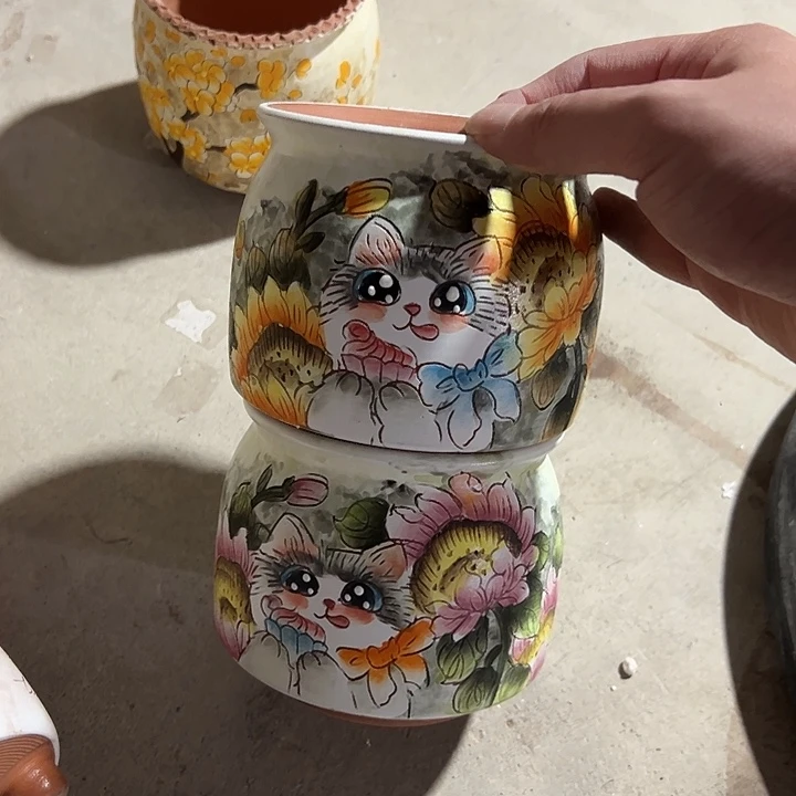 满38包邮景德镇幸运花盆旺***?
