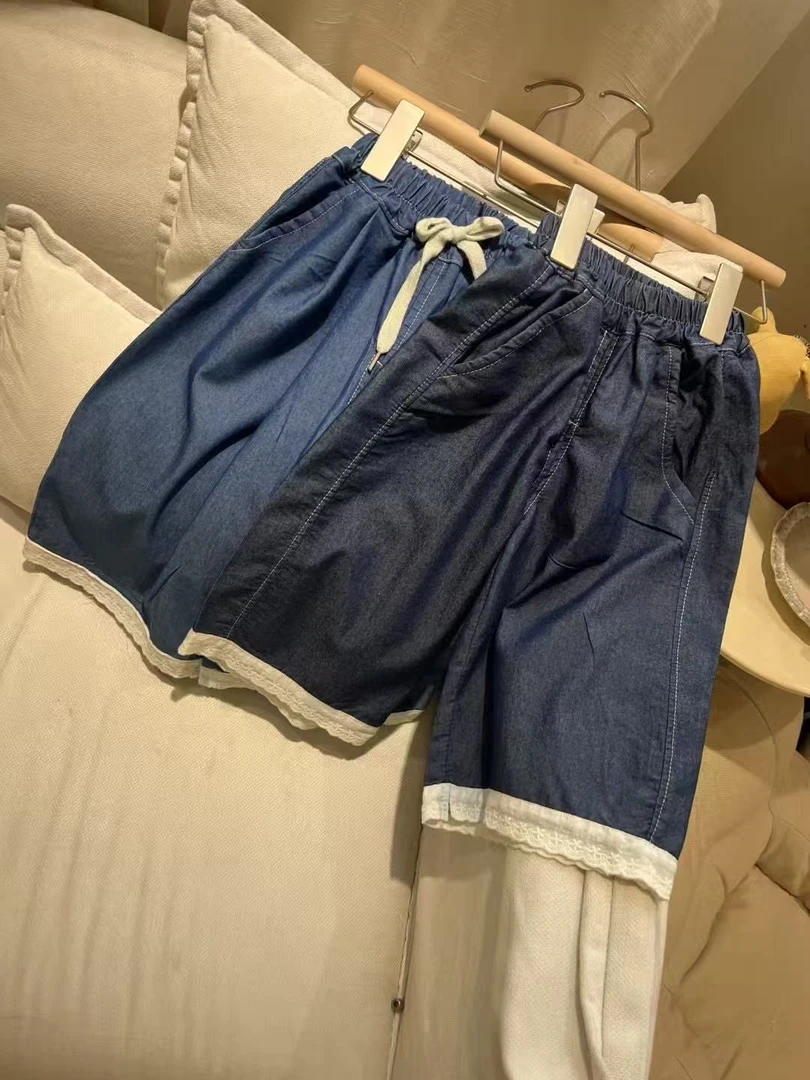 棉花糖 夏季男女宝宝软腻9分牛仔裤（90-130）