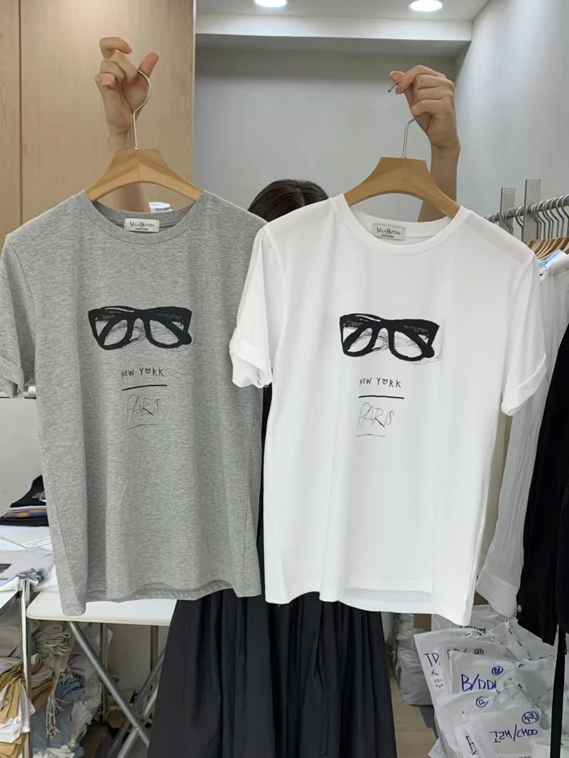 【米乐韩国正品】25夏 宽松新款印花圆领短袖T/N0退N0换