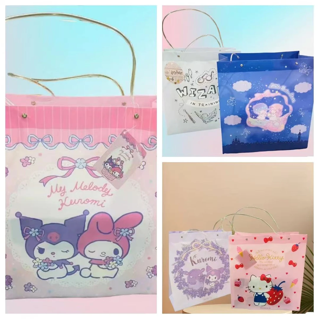 手提礼品袋三丽鸥库洛米大容量创意礼品袋礼物袋磨砂感PVC手提袋