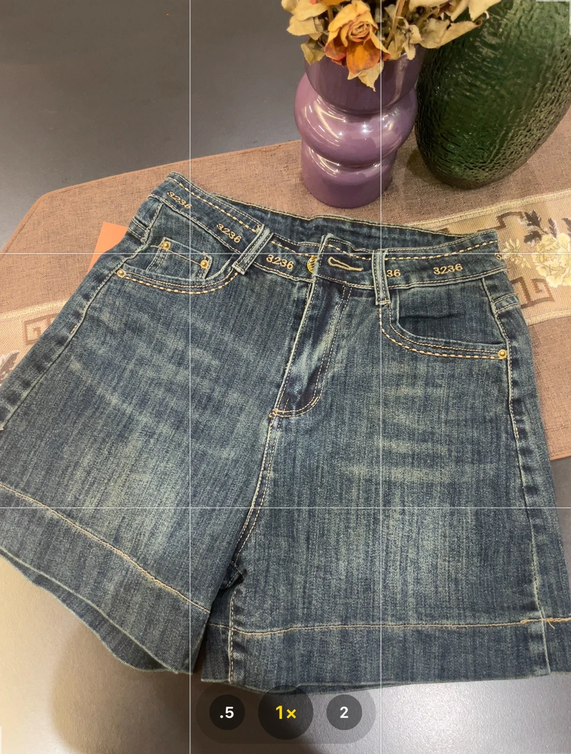 小白姐姐【现货】8689夏季休闲百搭数字腰弹力牛仔短裤